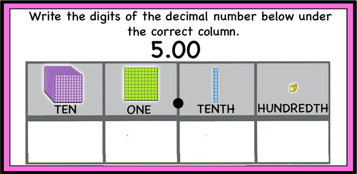 Representing Decimal Numbers Using Base Blocks Printable And