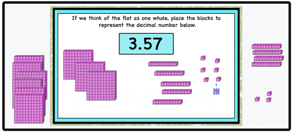 Representing Decimal Numbers Using Base Blocks Printable And