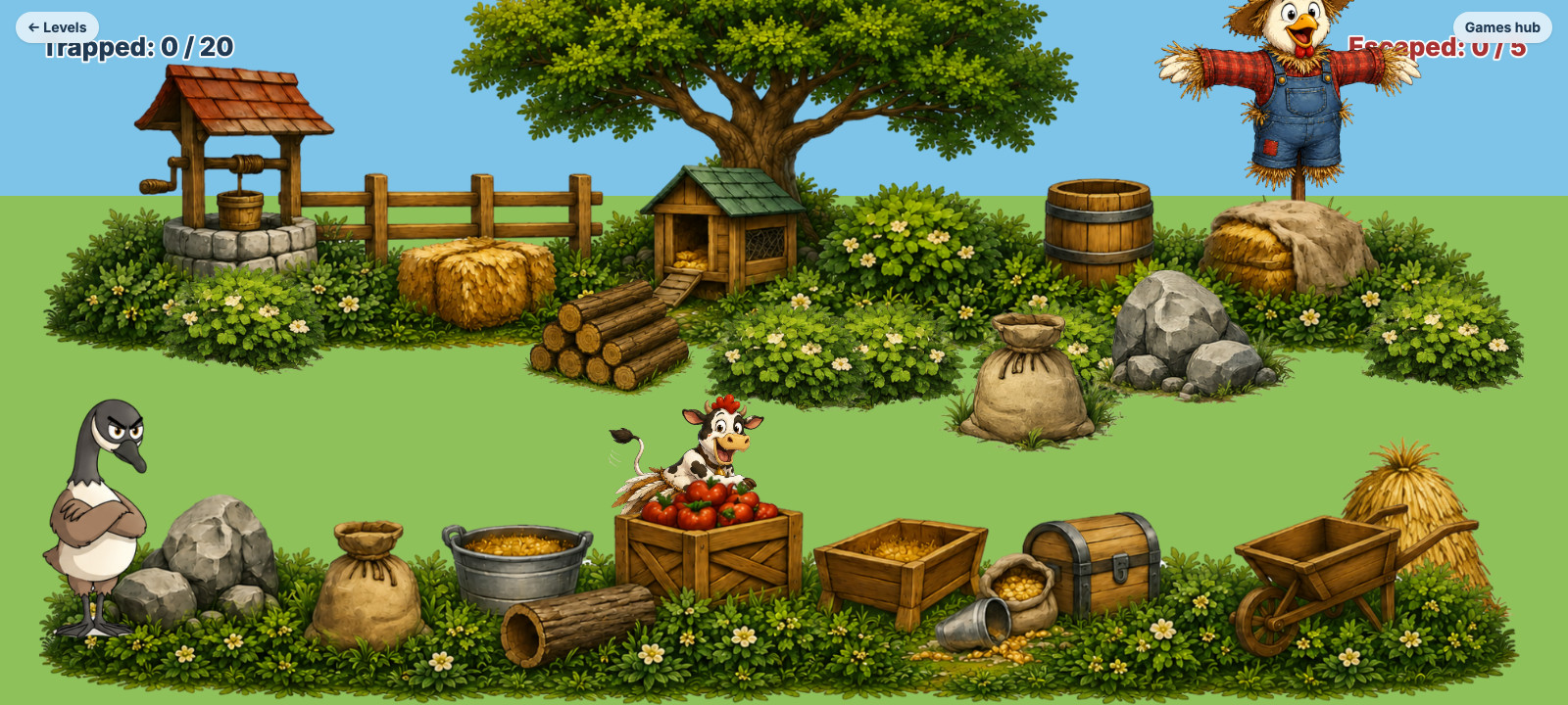 Spot the Fox — With pig distractors