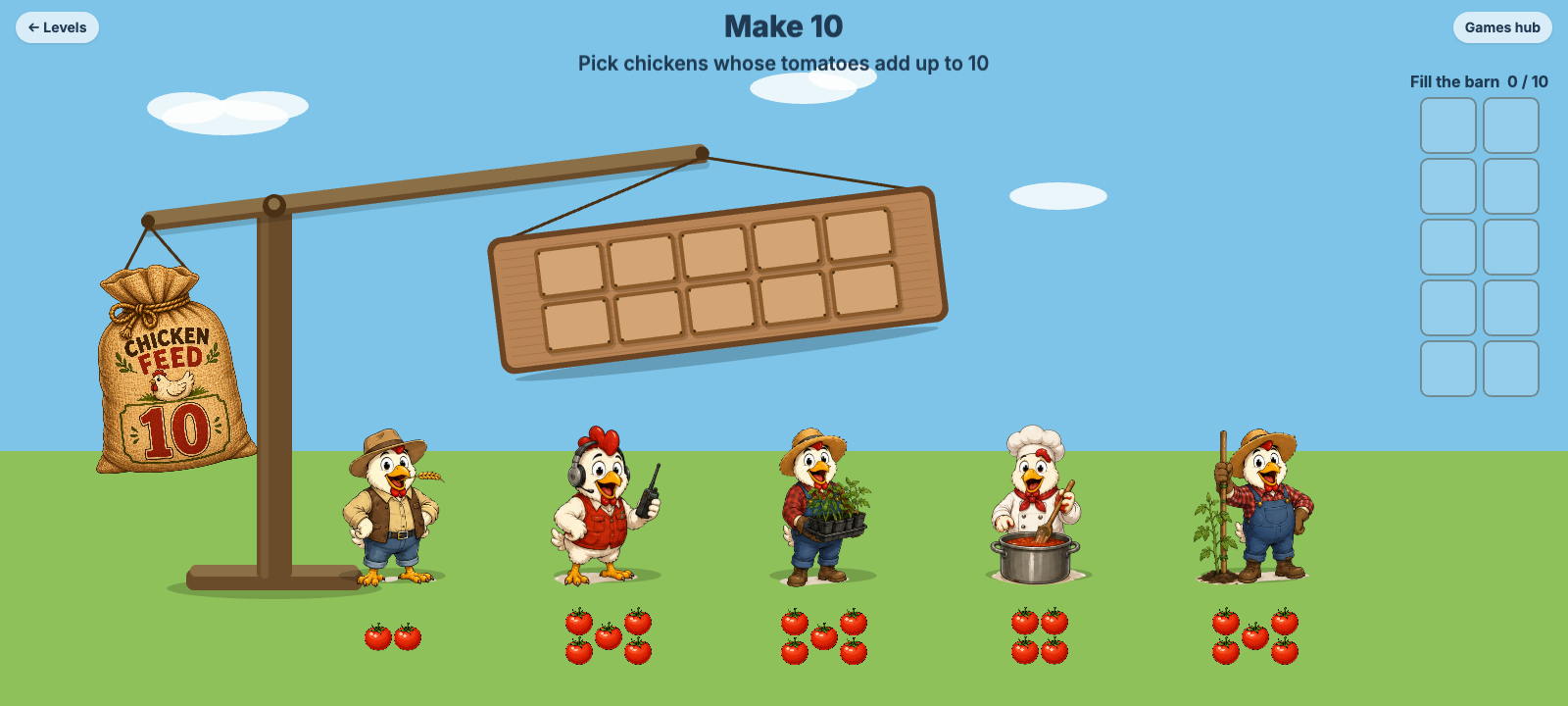 Balance the Scale — Make 10