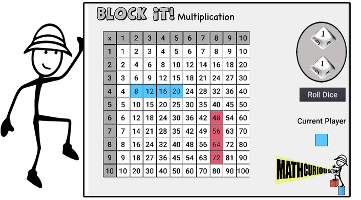 Block it! – A fun way to practice multiplication facts, Now print and digital.