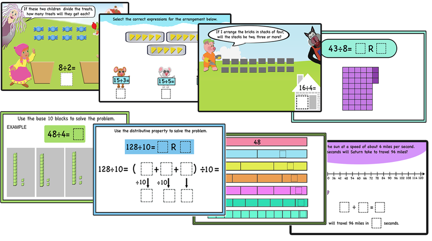 Winter Holidays – Digital Division Activity cards | Mathcurious