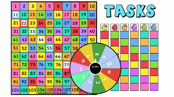 Tasks – multiplayer game – place value, number order, addition, subtraction