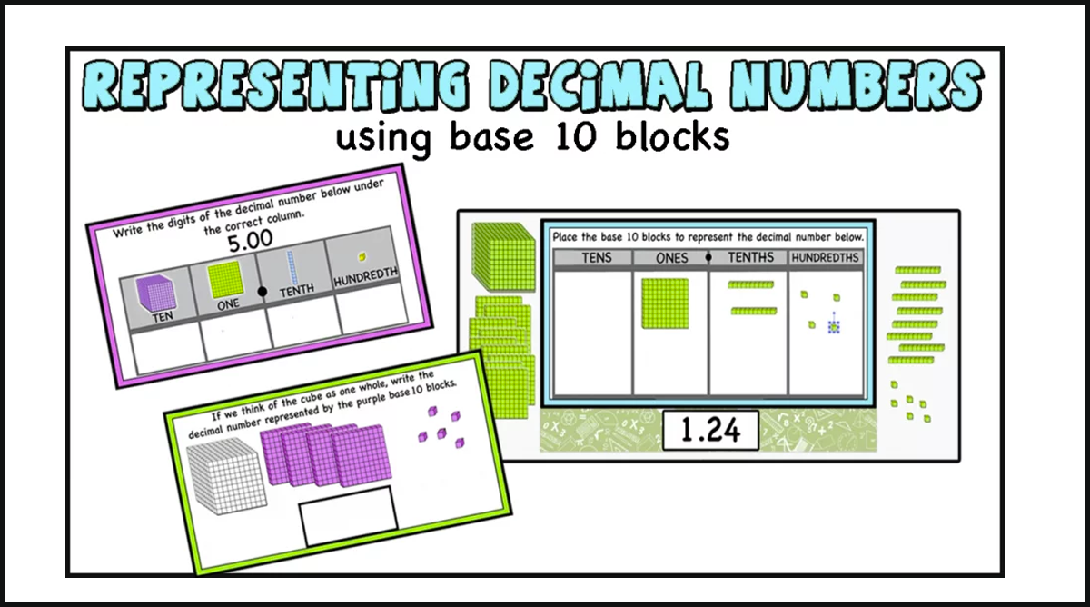Modeling Decimals With Base Ten Blocks Worksheets Printable Word Searches