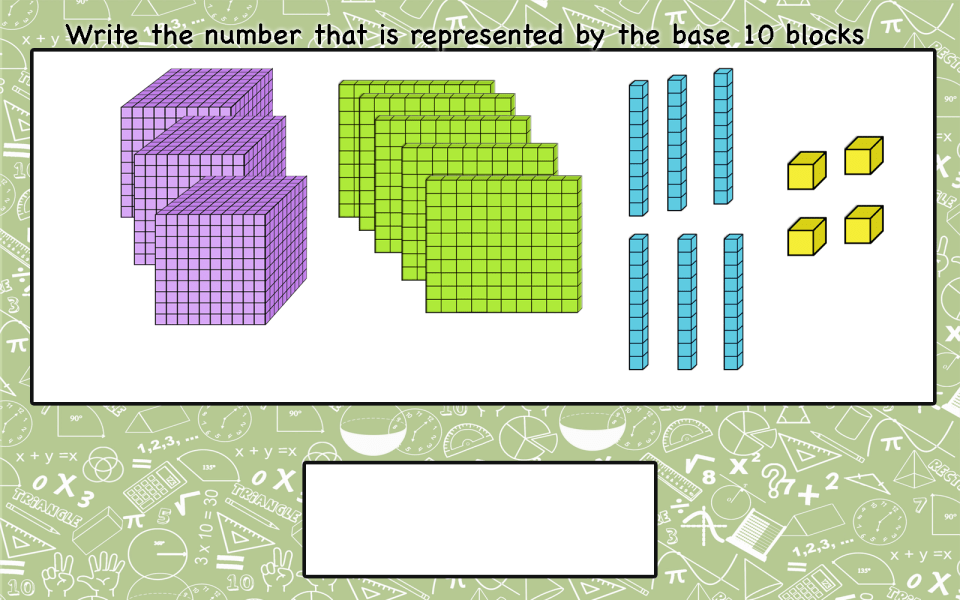 Representing numbers using Base 10 Blocks (up to 6 digits) Printable