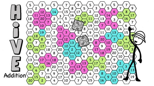 Hive – Addition math game(+google slides version)