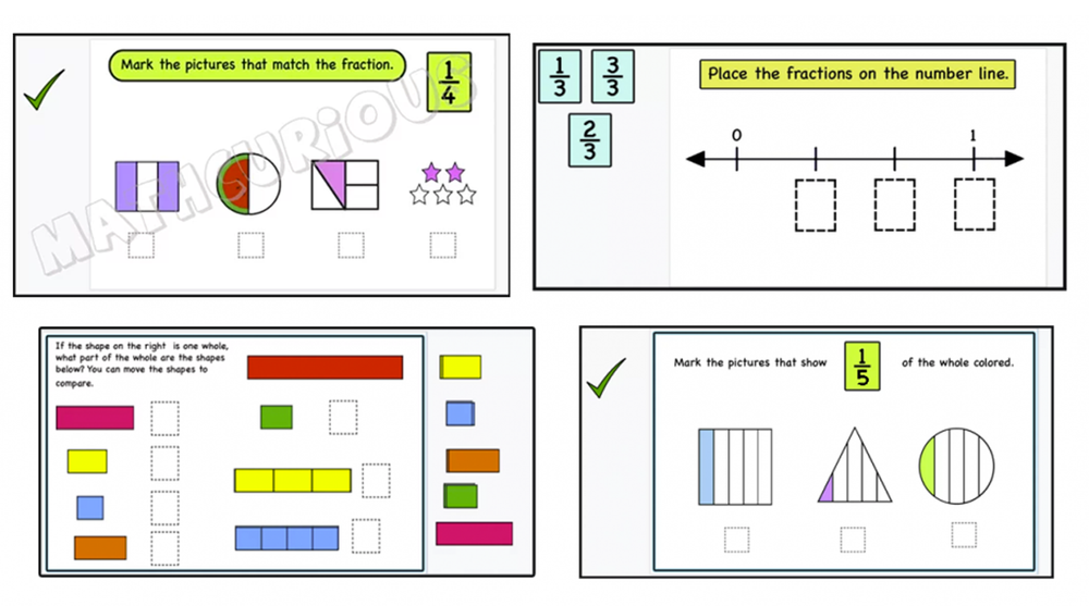 Introducing Fractions Multiplayer games – print and Digital