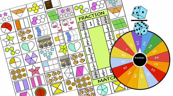 Introducing Fractions Multiplayer games –  print and Digital