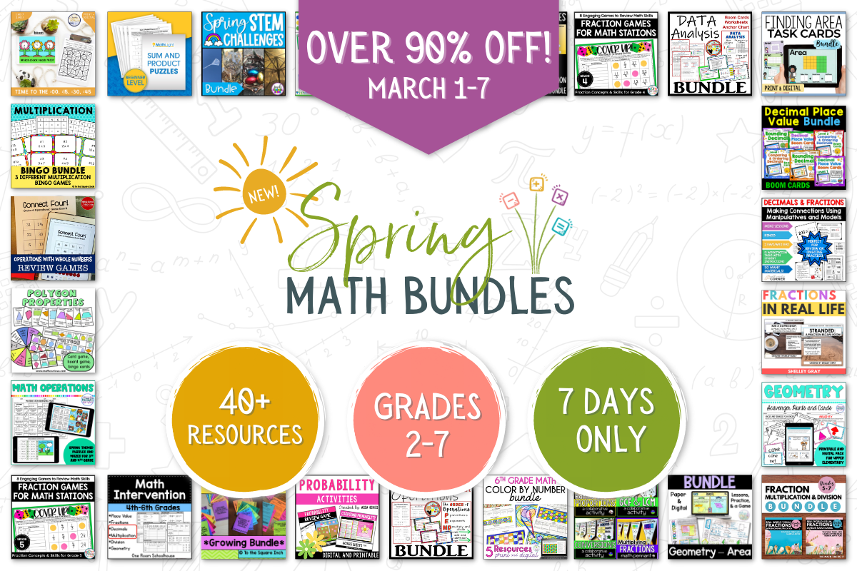 Spring Math Bundles Sale 90 Off Mathcurious