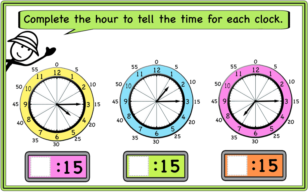 Teaching time, tips, activities, games, print and digital | Mathcurious