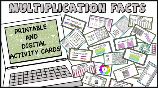 Multiplication Facts  Activity-cards (Google slides version included)